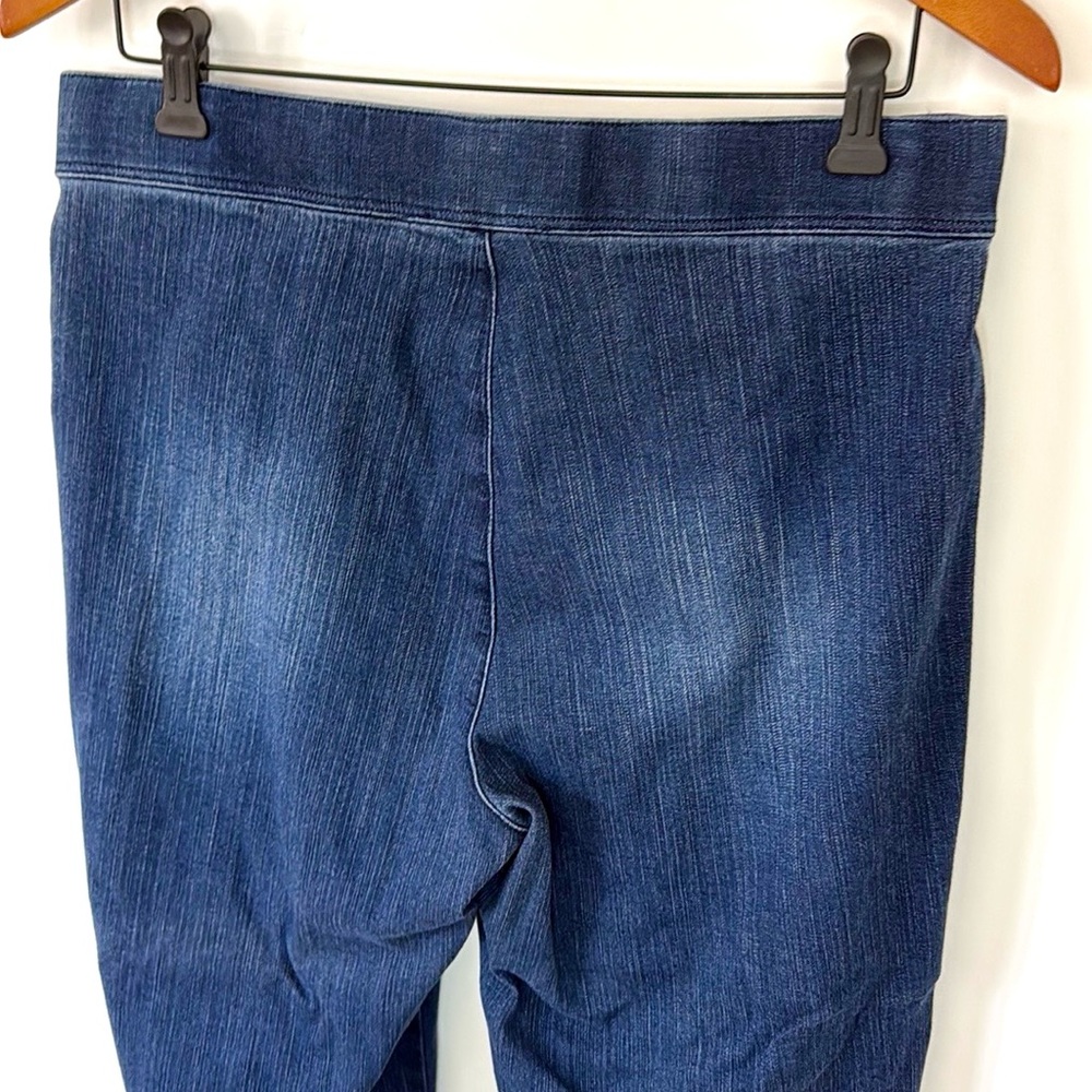 Soft Surroundings Wide Leg Crop Jeans Button Side Sz M - Picture 8 of 13